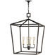Denison 5 Light 32 inch Mole Black Lantern Pendant Ceiling Light, Grande